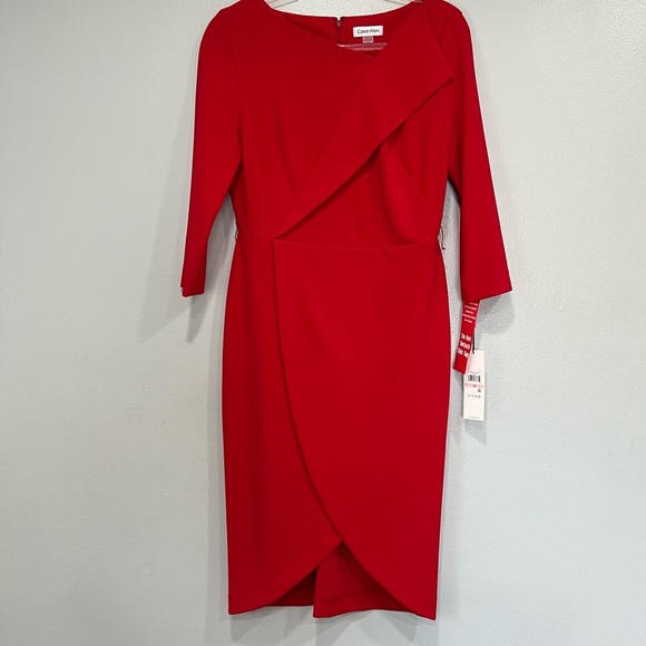Calvin Klein Dresses & Skirts - COPY - Calvin Klein women red cocktail party dress size 10